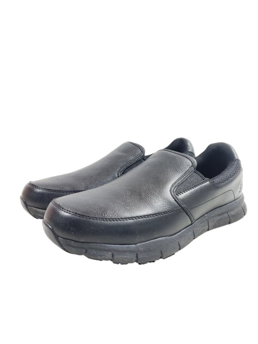 Skechers Mens Size 13 Wide Work Slip Resistant Black Shoes